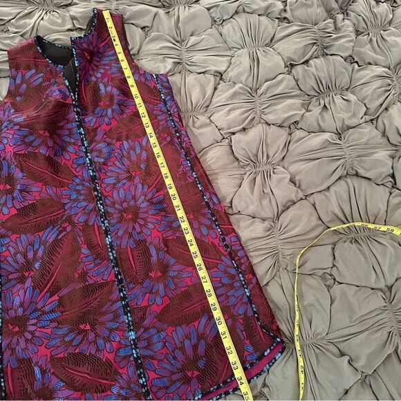 J. Crew Midnight Floral Jacquard Shift Dress Size 2 - Picture 7 of 8
